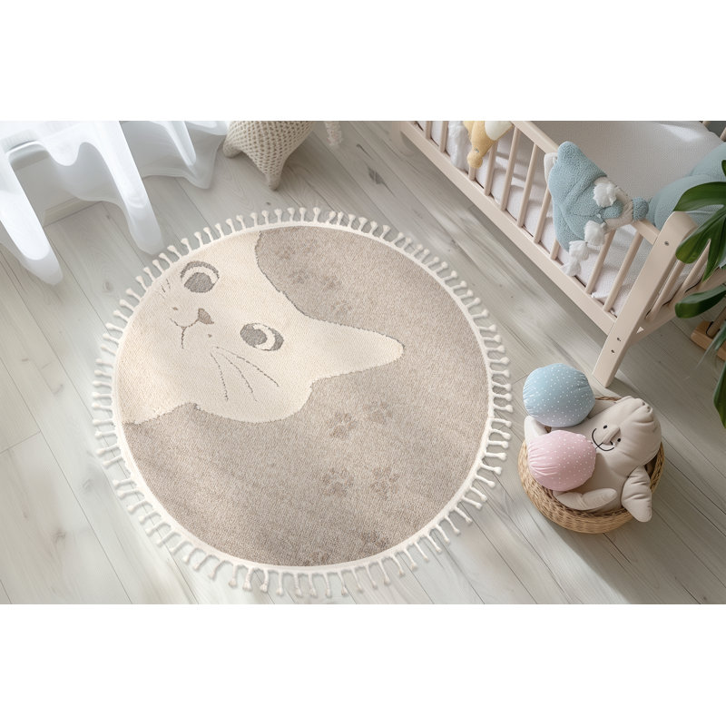 Round Breland Animal Print 133cm X 133cm Area Rug