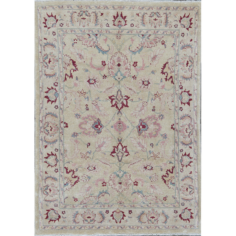 Hand-Knotted High-Quality Beige Area Rug