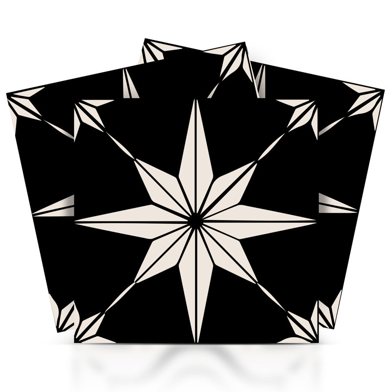 Carreau de mosaïque en vinyle auto-adhésif, Noir, noir, noir, noir, 12 po x 12 po