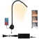 VST Flexible Gooseneck LED Reading Light with USB Charging Port, Bedside Wall Mounted