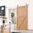 Brushed Nickel Diamond Design Non-Bypass Single Track One Door Hardware Kit( Door Not Included)-36324690