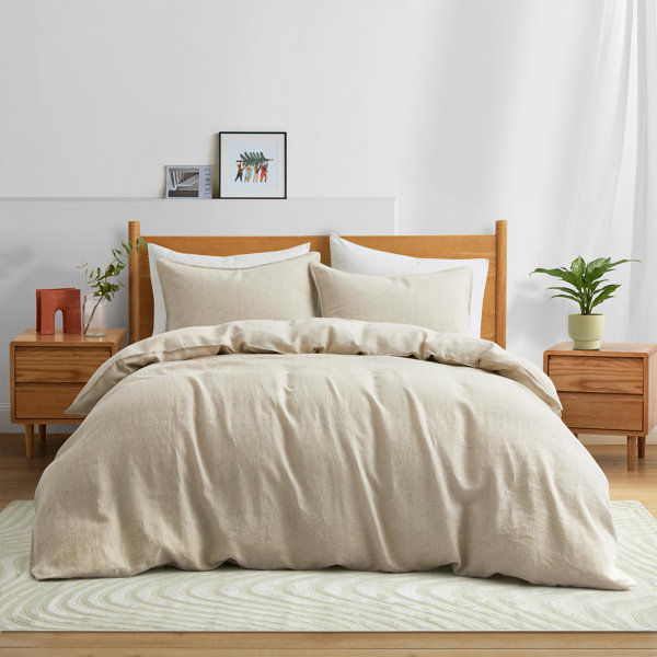 Boseman 100% Linen Duvet Reversible Duvet Cover Set