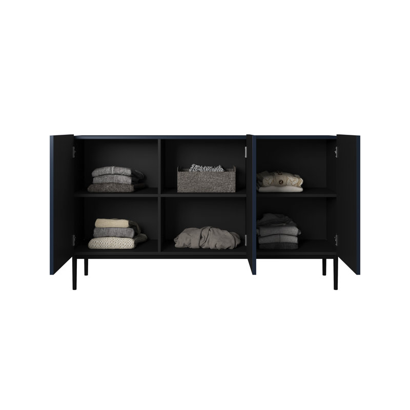 150cm Sideboard, Blue/Black