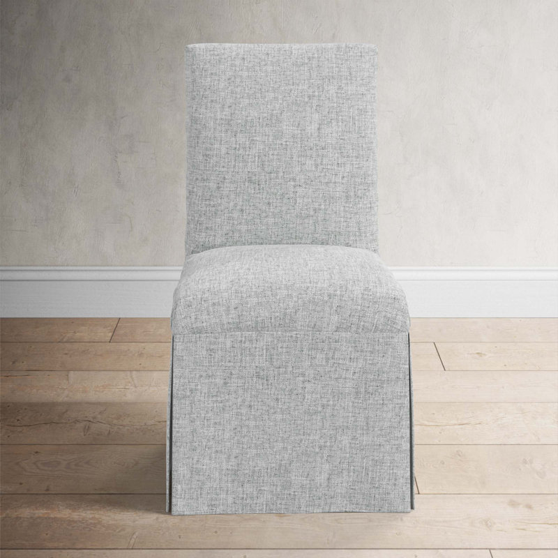 Silvia 20'' H Upholstered Parsons Chair, Zuma Pumice Textured Linen