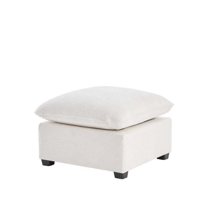 Module de repose-pieds modulaire 26 * 26 "pour canapé modulaire modulaire, siège large, chenille, 2 couleurs, Blanc