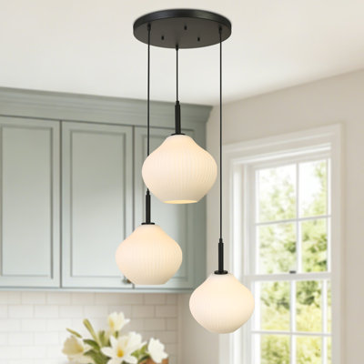 Luminaire suspendu grappe 3 lumières Ulah