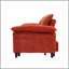 Canapé-lit convertible 73 po en velours orange avec matelas coulissant