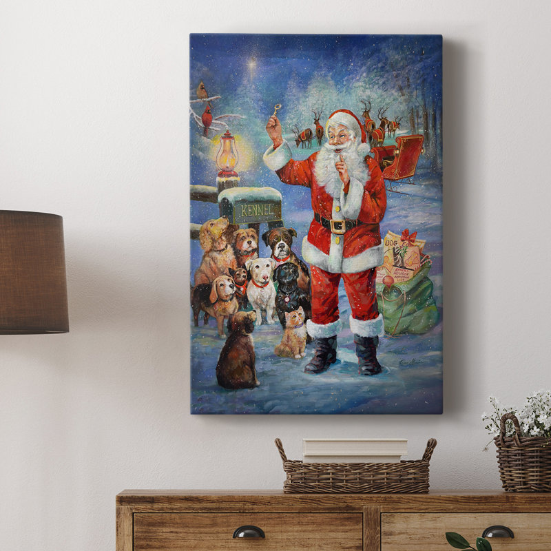 Une maison pour Noël - Cavas enveloppés de galerie, H 27 po x l 18 po
