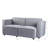 Ishah Module Sofa With 2 Ottoman Grey-17376603