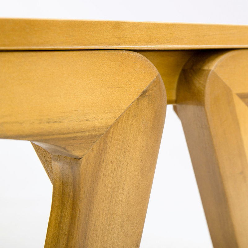 Ensemble de salle à manger de patio 3 pièces avec table en bois et deux bancs