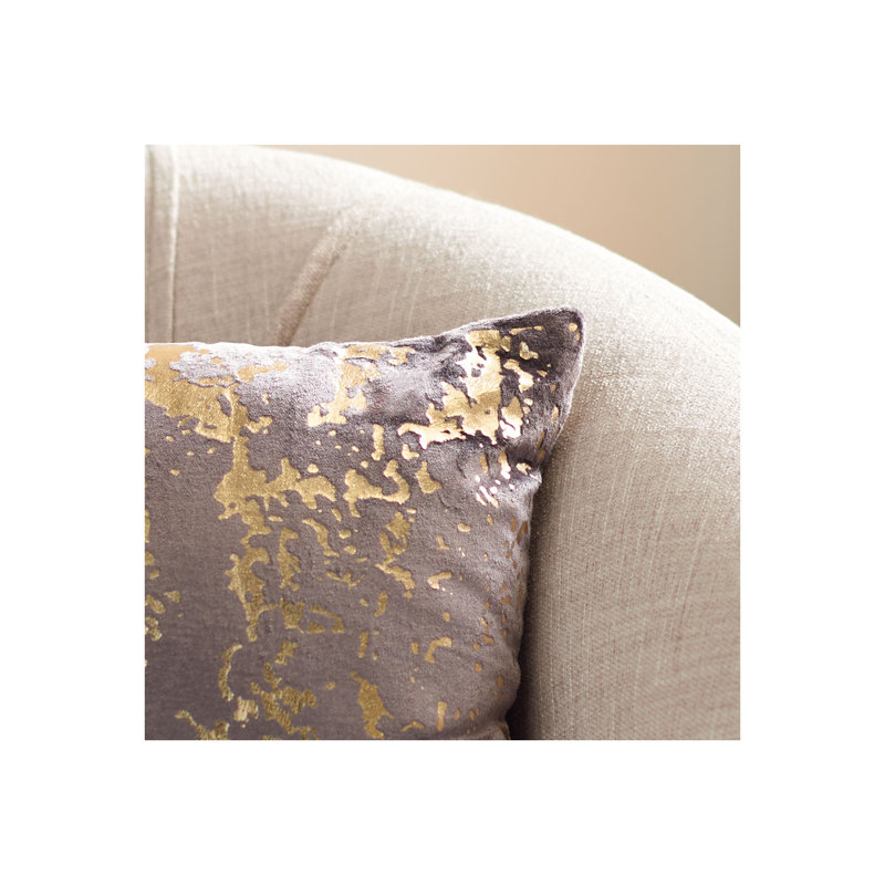 Pari Brown and Gold Abstract Decorative Throw Pillow