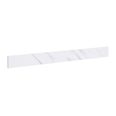 48 In. W X 4 In. H White Engineered Stone Backsplash For Bathroom Vanity Top