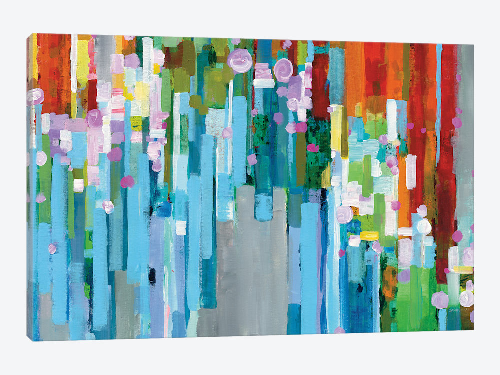 " Rainbow Of Stripes In Zoom " by Danhui Nai Ebern Designs 