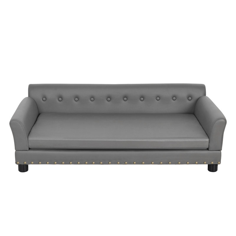 Orthopedic Leather Pet Bed, Large (47.20" W x 29" D x 16" H)