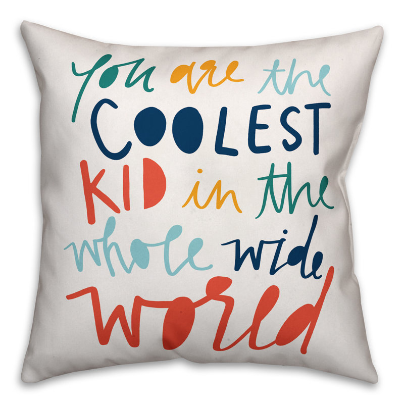 Housse et insert de coussin Coolest Kid, Orange