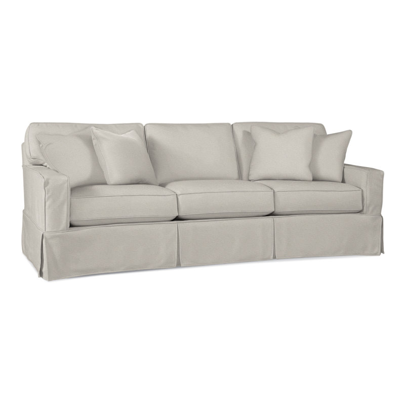 Ellora 93'' Upholstered Sofa, White Performance Fabric Polypropylene/Olefin