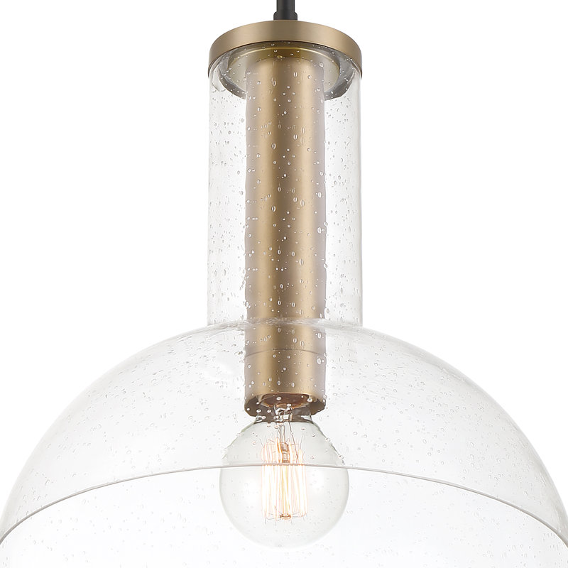 Luminaire suspendu en forme de dôme à 1 lumière Dambrosio, H 51,25 po x l 14 po x P 14 po