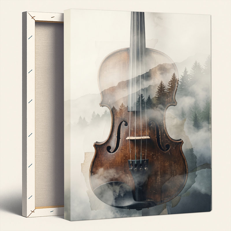 Ensemble de 1 tableau sur toile représentant un paysage de violon, H 24 po x l 18 po, Wrapped Canvas
