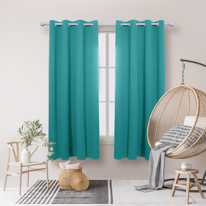 Penrith Blackout Curtain Pair, 52" W x 95" L, Navy Blue