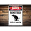 Plaque en aluminium Minefield Dog-58278653