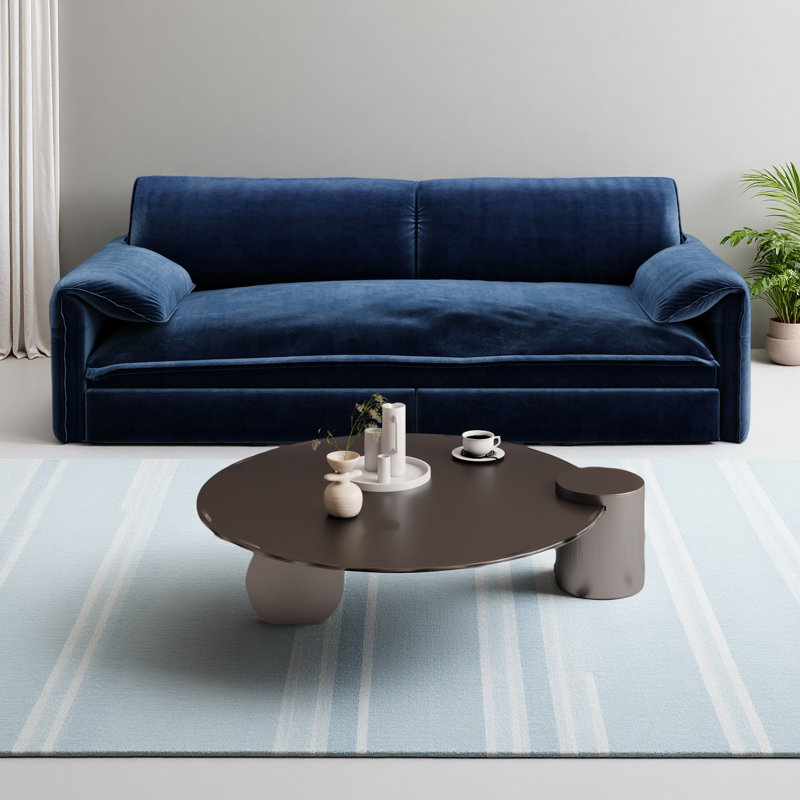 66" Queen Pull Out Sofa Bed, 3-In-1 Convertible Sleeper Sofa With Side Storage,Multi-Functional Velvet Loveseat Bed, Blue