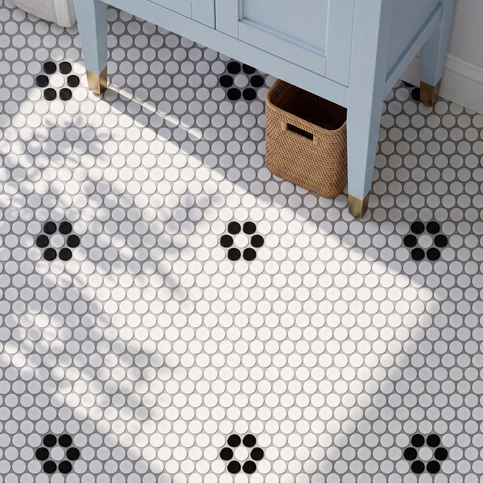 Metro Penny 10" x 12" Porcelain Mosaic Tile