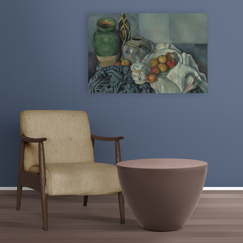 Still Life With Apples, C.1893-94 Abstract Contemporary Fruit Wall Art Print by Paul Cezanne - 1 Piece Wrapped Canvas Wall Art