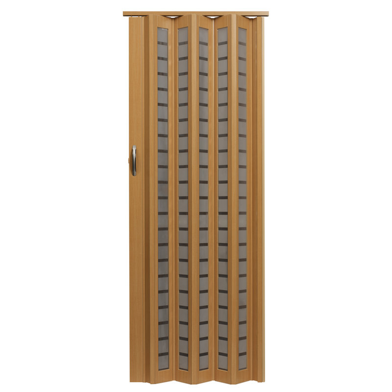 Metro Accordion Door, Beech/Frosted Square Glass