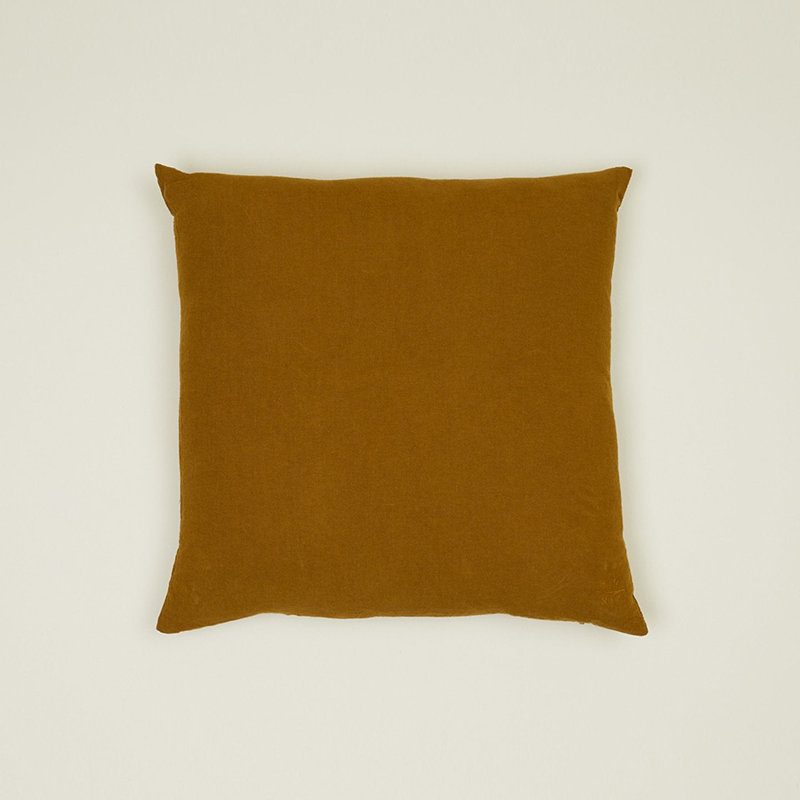 Simple Reversible Throw Pillow, Bronze, Square 22"