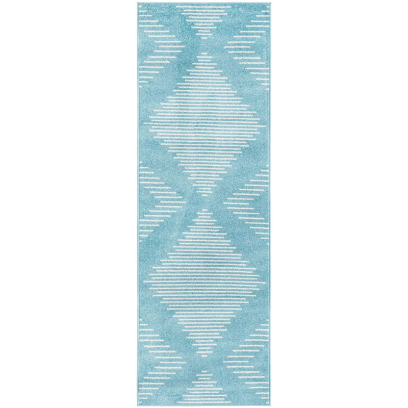 Geometric Indoor Rug, Runner 2'7" x 8'