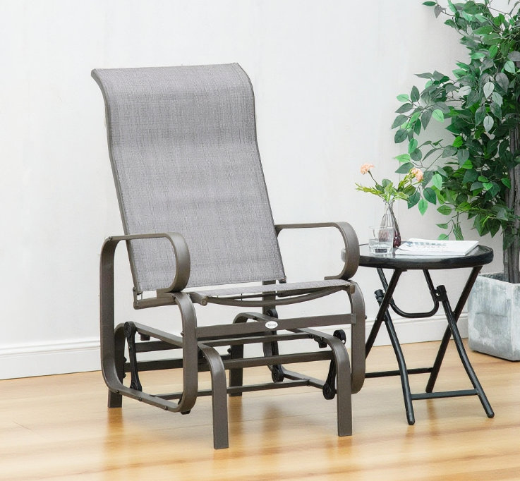 Fauteuil oscillant, chaise berçante, Gris clair