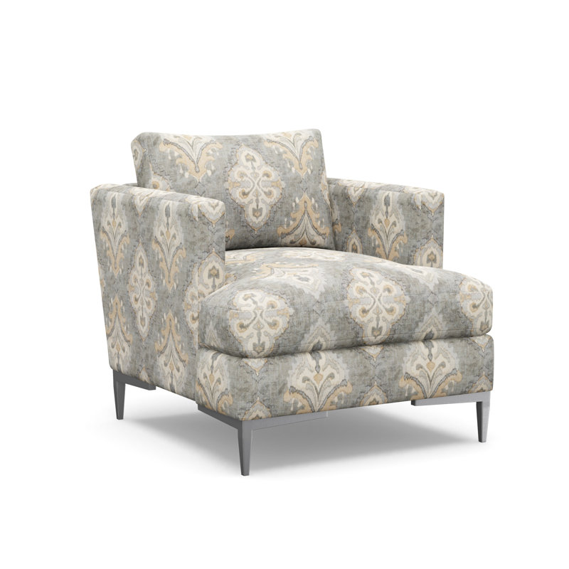 Aiden Accent Chair, Polished Stainless, Tiara Metal