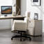 Fauteuil en croix avec 6 vitesses réglables, roues et salon pour le bureau à domicile Salle de conférence confortable avec motif de pivotement en milieu de travail et roues