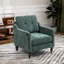 Fauteuil rembourré avec accoudoirs carrés et capitonnés-579925428