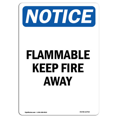 Flammable Keep Fire away Sign