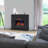 Galenna 42.75'' W Black Electric Fireplace & Mantel Package with 4600 BTU