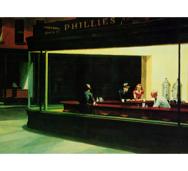 Nighthawks, 17" H x 24" W