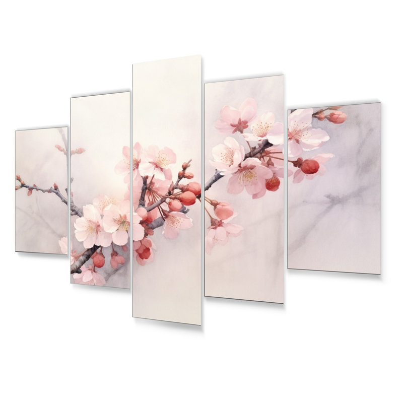 Archbald - Cherry Blossom Metal Art Print Set
