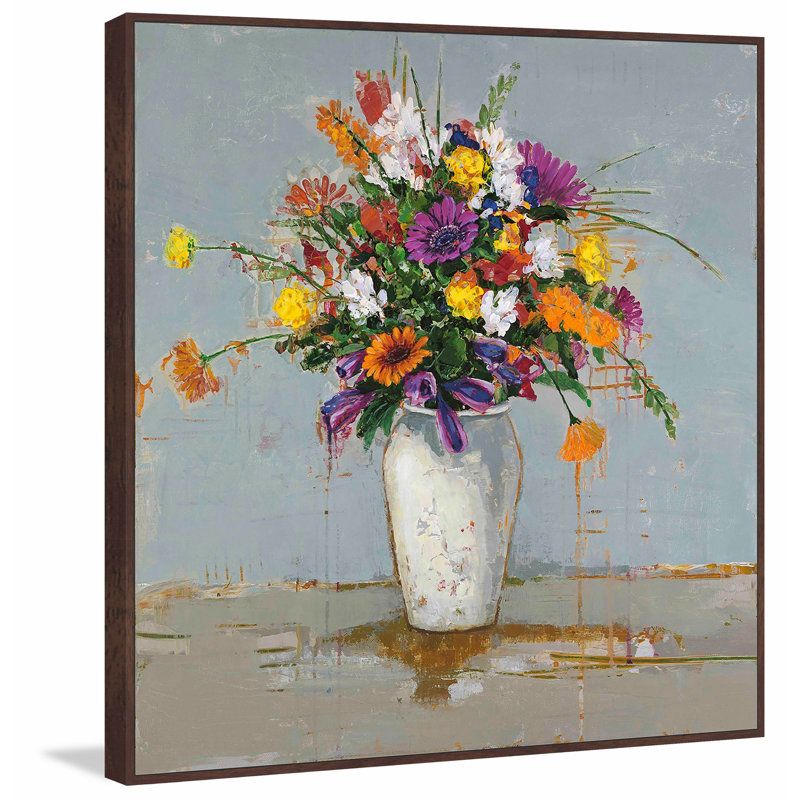 «Blush Blooms II» par Julie Joy, reproduction sur toile, H 12 po x l 12 po
