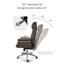 Chaise de bureau pivotante en cuir et acier Simple