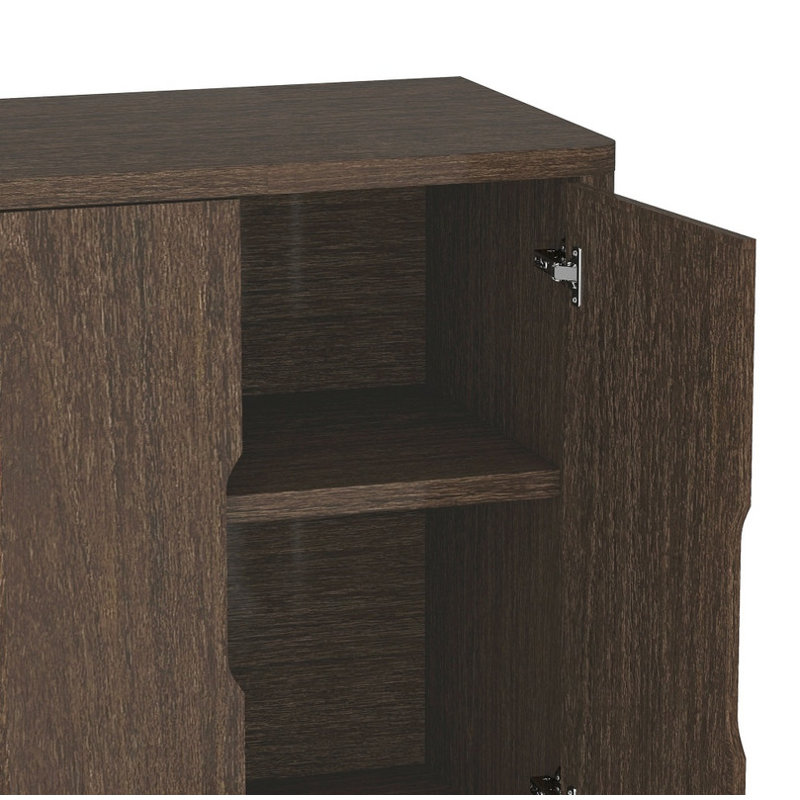 Buffet - Armoire de rangement polyvalente pour salle à manger / salon, Noyer