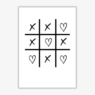 Hearts And Crosses - Print