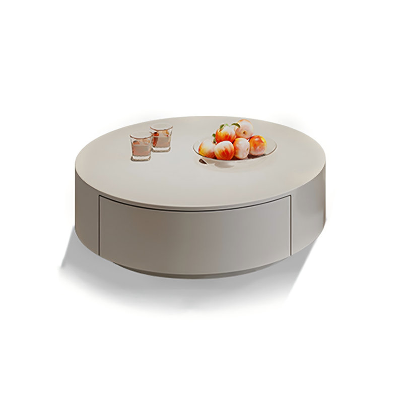 35.43"Simple Cream Style Round Tea Table