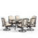Alyah 6 Person Outdoor Dining Set with Swivel Chairs and Thick Cushions
