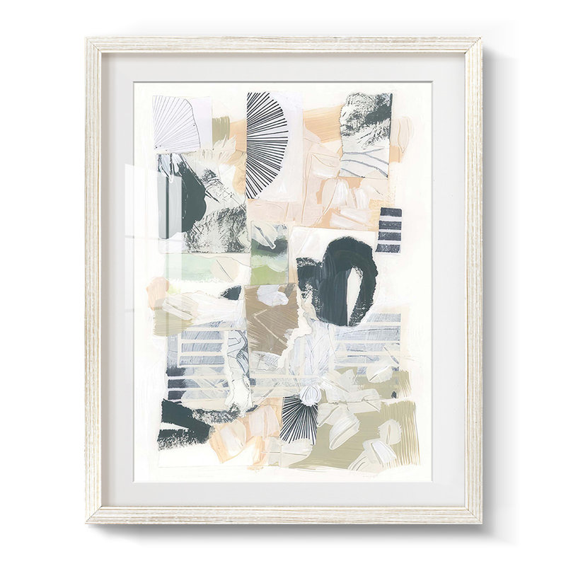 Washi - panneau II - impression encadrée, H 28,5 po x l 20,5 po, Blanc