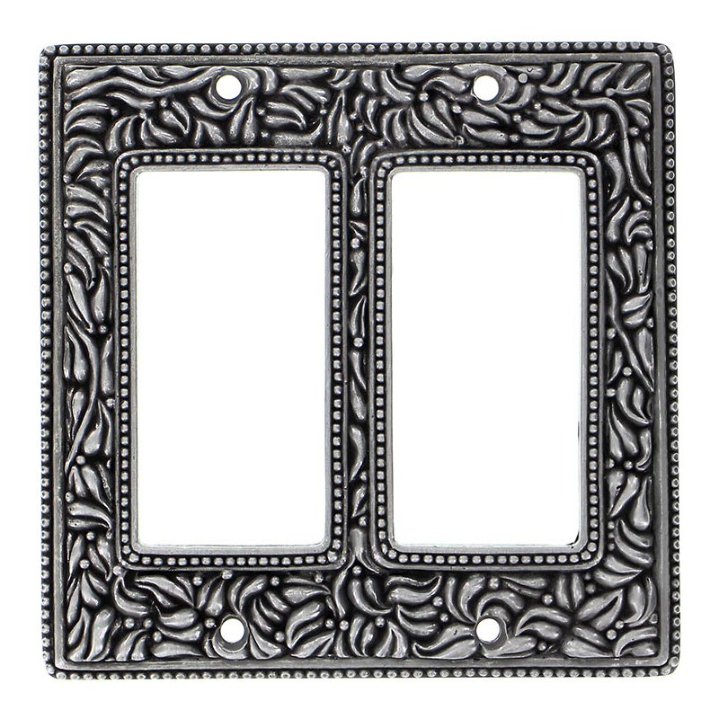 San Michele 2-Gang Rocker Wall Plate, Vintage Pewter