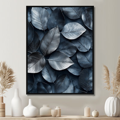 Pewter Leaves - Leaves Canvas Wall Art