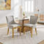 Ensemble de 2 chaises de salle à manger rembourrées en chenille de style moderne-1237889435