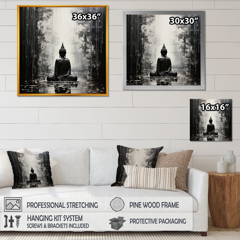 Holy Buddhism Statue - Buddhism Canvas Prints, 36" H x 36" W, Wrapped Canvas