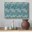 Motif floral de textile / papier peint (bleu sarcelle / monochrome) -William Morris-toile tendue avec châssis-c. Fin du 19e siècle-1791622067